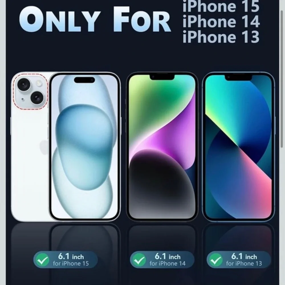 iPhone 15 14 13 Case, Strong Magnetic Absorption,‎ Wireless Charging, Green